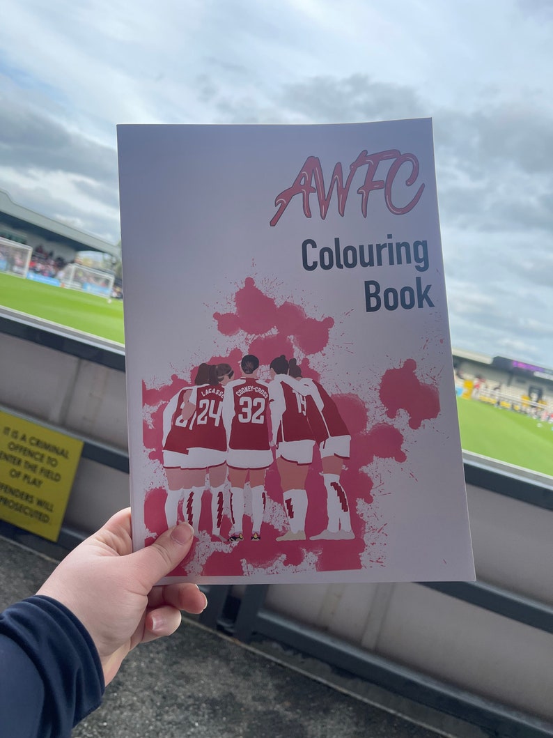 Arsenal women inspired colouring book image 3