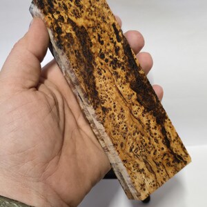 Spalted Black Ash Burl Stabilized Wood Knife Blank Scale Set KS697 - Etsy