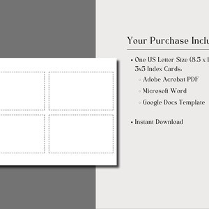 Printable 3x5 Index Cards Printable Note Cards, Printable Index Cards ...