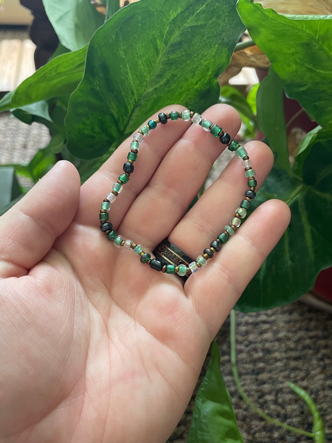 Green/Blk/Weave Classic Bracelet