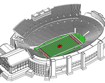 Camp Randall Football Stadium Digital Files for 3D Printing (.STL)