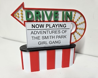 Drive In Theater Sign, 5-inch Tall