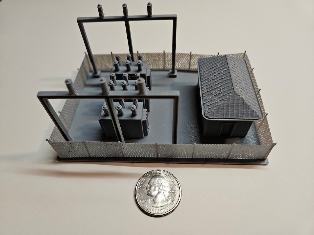 N-scale Substation & Power Line Poles - Etsy
