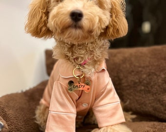 Dog Pyjamas, Pink pyjamas for dogs , satin pyjamas for pets