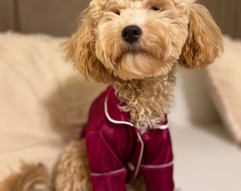 Dog Pyjamas, Pink pyjamas for dogs , satin pyjamas for pets