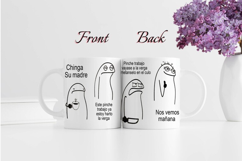 Flork Mug, Pinche Trabajo Taza, Tazas En Español, Regalos En Español