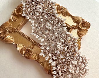 Tatting Bracelet — Golden August Tatting Lace Bracelet