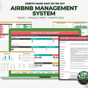 Foglio di calcolo per la gestione degli affitti STR / Monitoraggio delle prenotazioni e dei guadagni Airbnb (Download digitale)