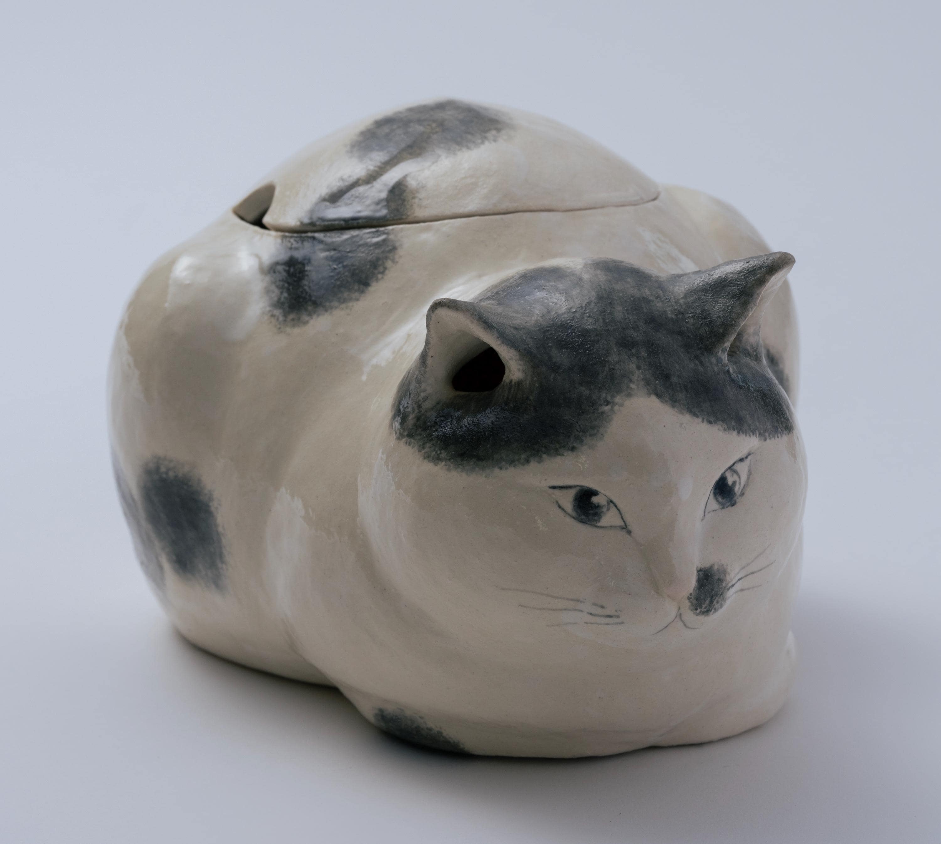 本間文枝 猫型陶器 ミニてぶり猫 2412 - Etsy 日本