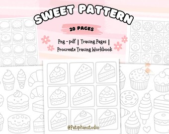 Sweet Food Tracing Pages | Pattern Workbook (Digital Download)