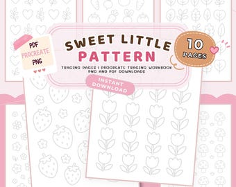 Sweet Little Pattern Tracing Pages | Pattern Tracing Sheets, Pattern Tracing Workbook, Tracing Sheets, Worksheet activity, Tracing Pages