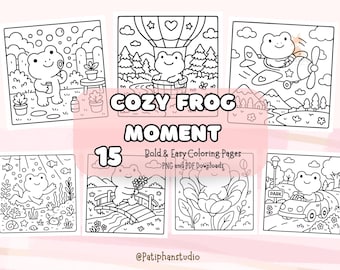 Cute Frog Coloring Pages | 15 Relaxing Animal Sheets (PDF)