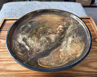 Handmade Ceramic Pedestal Plate – Modern Minimalist Serving Dish