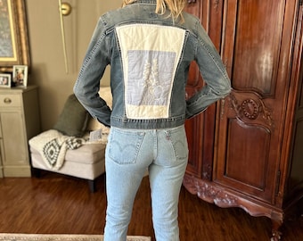 Damen Gap Jeansjacke mit Vintage Quilt Verzierungen