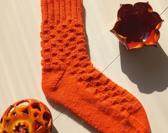 Orangefarbene Socken