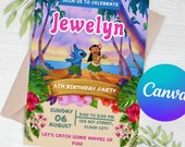 Lilo and Stitch Birthday Invitation Stitch Invitation Stitch Editable Invitation Stitch Invite Stitch Party Stitch Digital Printable Card