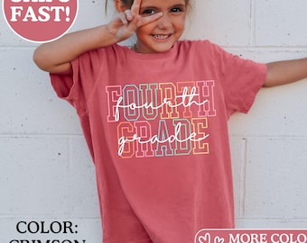 Comfort Colors® Shirt der 4. Klasse, Kindershirt der 4. Klasse, Jugendshirt der 4. Klasse, T-Shirt der 4. Klasse, Grundschulkind 4