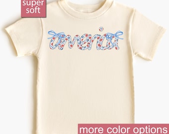 Camiseta Coquette America USA para niño pequeño, camiseta floral del 4 de julio para niño pequeño, camiseta patriótica para niño pequeño, camiseta del 4 de julio, camiseta estadounidense para niño pequeño