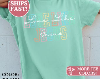 Camisetas cristianas para niños Comfort Colors®, camisetas de Jesús para niños, camisetas de amor y fe para niños, camisetas de Jesús para niños, camisetas religiosas para niños, versículos bíblicos