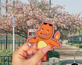 Pegatina de Charmander descarado: vinilo resistente al agua de anime