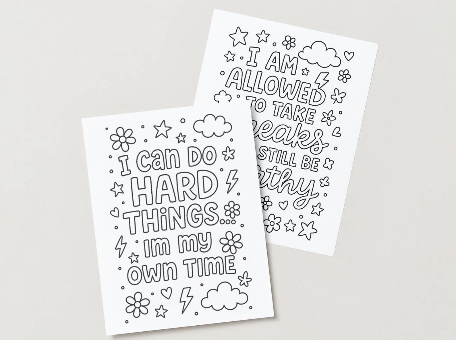 ADHD Coloring Pages for Adults | Printable Mental Health Affirmation ...