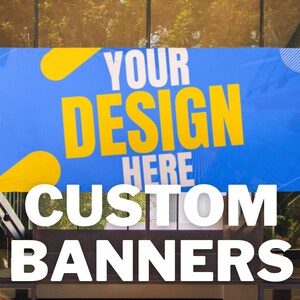 Custom Vinyl Banner | Event Banner | Business Banner | Hemmed With Metal Grommets | 18 Inch Banner