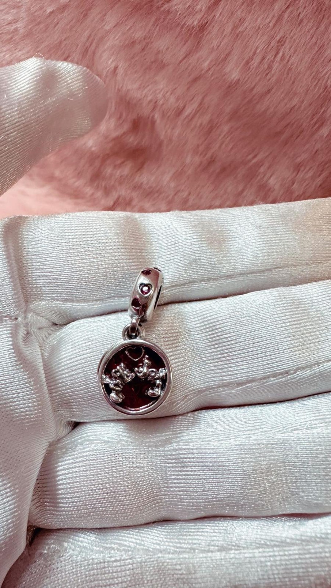 Pandora Disney Mickey Mouse & Minnie Mouse Love and Kisses Dangle Charm ...