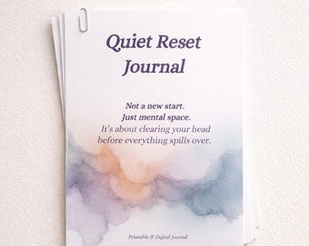 Quiet Reset Journal - Mental Load Relief