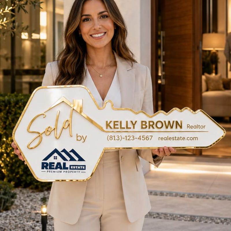 Realtor Closing Key Realtor Closing Sign - Etsy