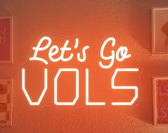 Let's Go Vols Leuchtreklame, Tennessee Decor Schild, Rocky Top Tennessee Wandkunst, Wohnheim Wandkunst, Rocky Top Home Schild, Back to School Geschenk für ihn sie
