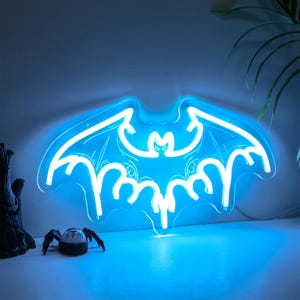Majestic Bat Neon Sign, Giant Bat Wall Decor, Victorian Gothic Room Decor, Funny Halloween Decor, Gothic Bat Home Decor, Gothic lover gift