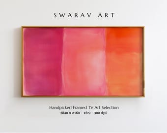 Frame TV Art, Pink and Orange Block Art, Modern Abstract, Samsung Frame TV Art, Rothko, Frame TV Art Abstract, Color field, Digital Download