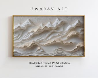 Frame TV Art, Ocean Waves Sculpture, Textured Frame TV Art, Modern Geometric Abstract, Frame TV Art Abstract, Boho Tv art, Digital Download
