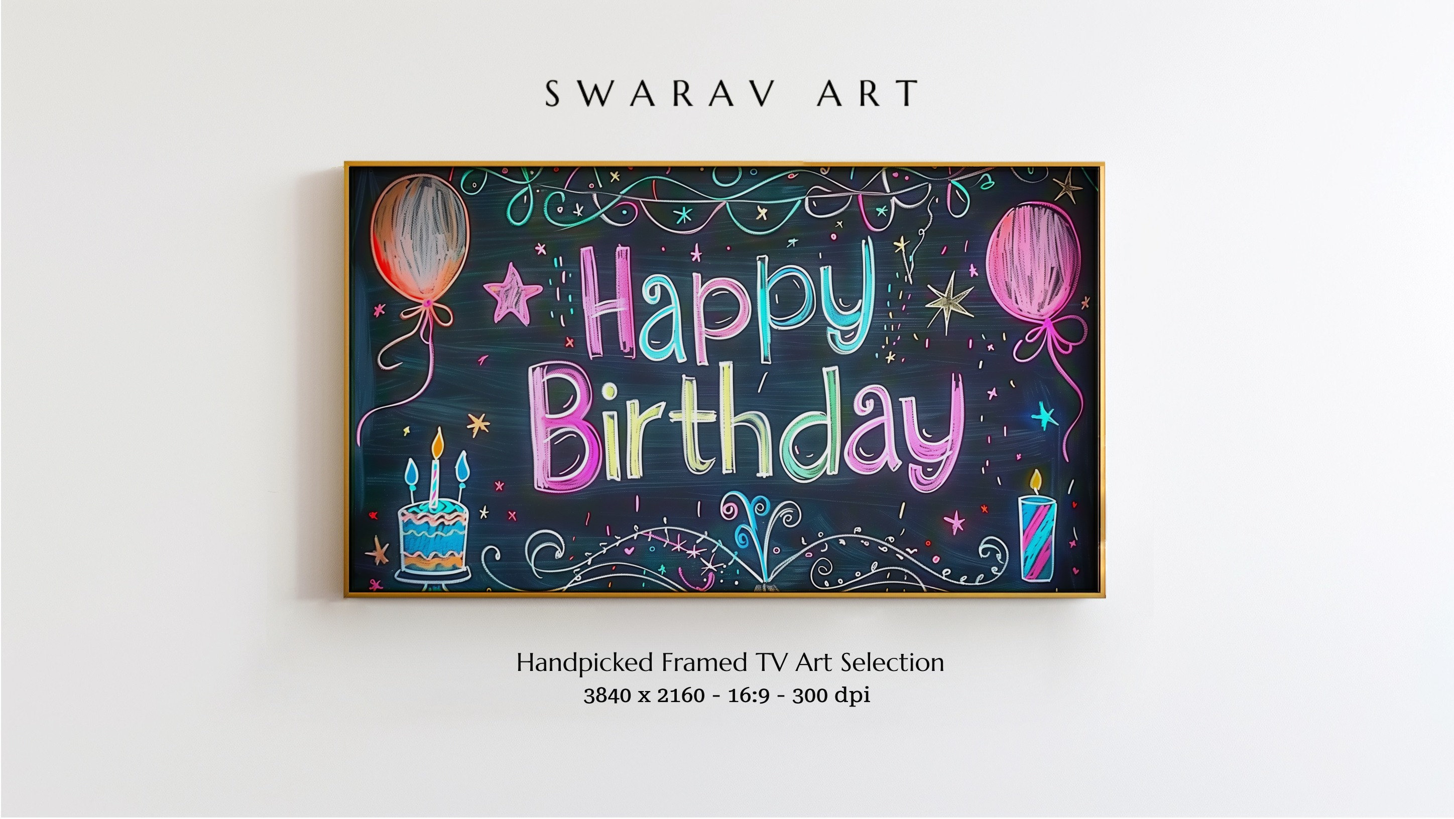 Birthday Chalk Art - Etsy, image size:2896x1632