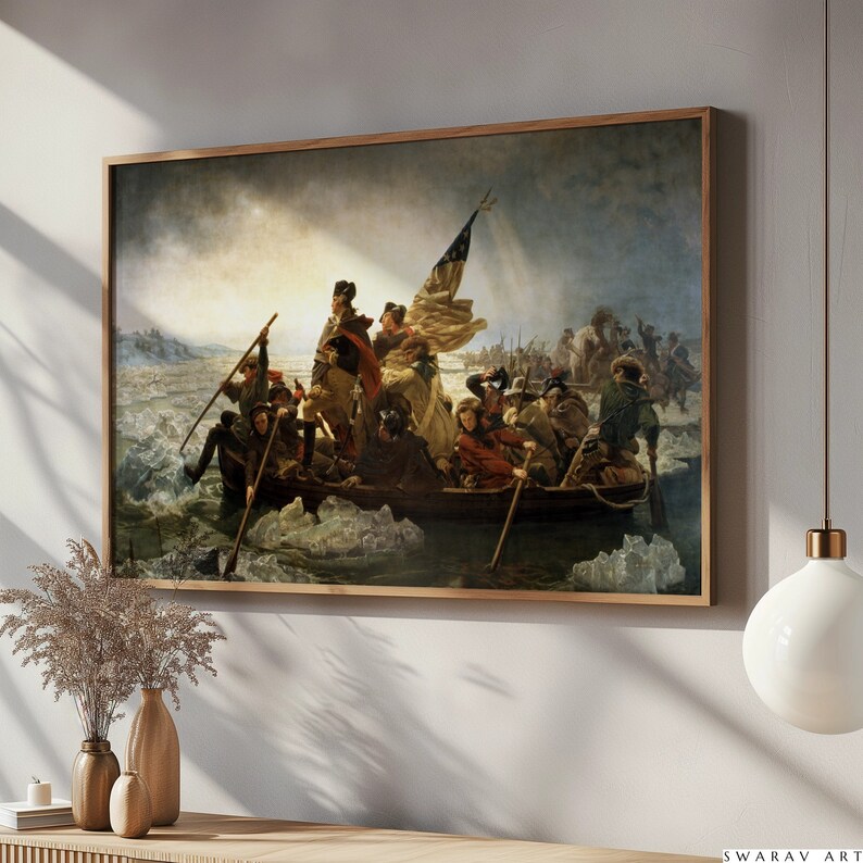 Frame TV Art, George Washington Crossing the Delaware, Patriotic ...