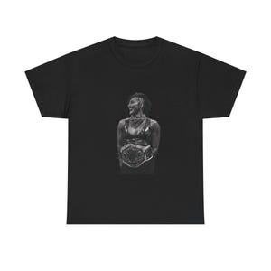 T-shirt championnat du monde féminin Rhea Ripley, t-shirt unisexe, vêtements de fan de lutte, chemise graphique noir et blanc, article de lutteur
