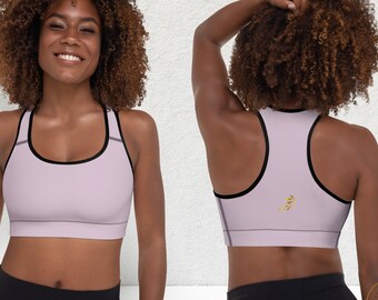 Sports Bra for Women, Athletic Wear, Lavender Sports Bra, Leisure Wear, Cute Workout Clothes for Women, Mom Gym Clothes, Mom Leisure Wear