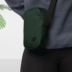 Green Canvas Crossbody Bag | Crossbody Purse | Shoulder bag | Women bag | Girl bag | Birthday gift | Christmas Gift for Her | Gym Bag