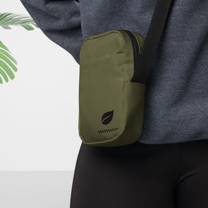 Green Canvas Crossbody Bag | Crossbody Purse | Shoulder bag | Women bag | Girl bag | Birthday gift | Christmas Gift for Her | Gym Bag