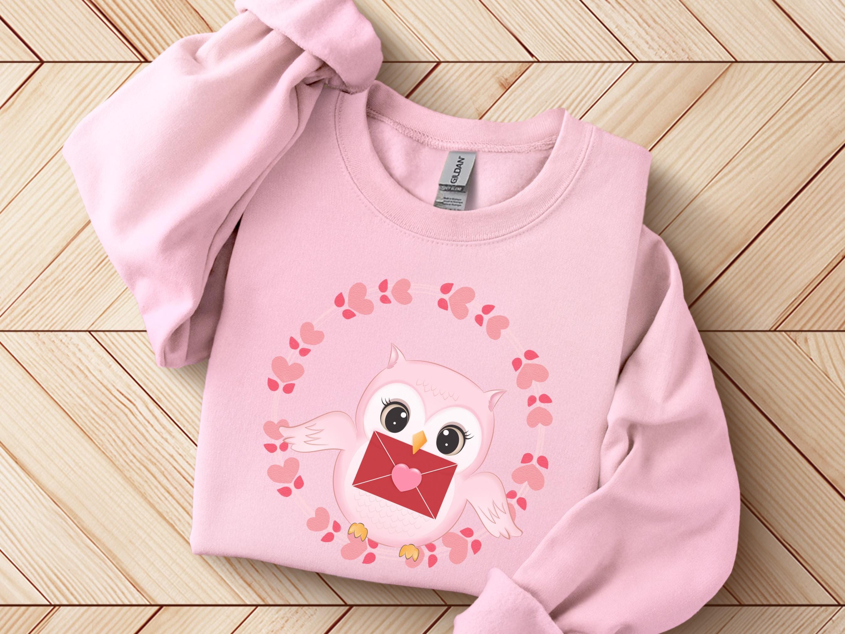 Owl Lover Sweatshirt, Cute Love Owls Valentine's Sweatshirt, Heart Sweatshirt for Women, Cute An