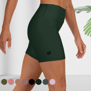 High-Waisted Yoga Shorts with Black Stitch – Comfortable & Stylish Workout Shorts for Yoga, Pilates, or Athleisure, Soft and Breathable Fit