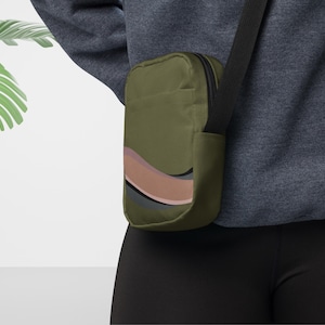 Green Canvas Crossbody Bag | Crossbody Purse | Shoulder bag | Women bag | Girl bag | Birthday gift | Christmas Gift for Her | Gym Bag