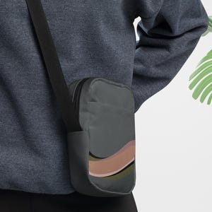 Gray Canvas Crossbody Bag | Crossbody Purse | Shoulder bag | Women bag | Girl bag | Birthday gift | Christmas Gift for Her | Gym Bag