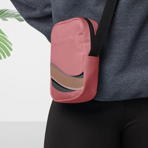 Pink Canvas Crossbody Bag | Crossbody Purse | Shoulder bag | Women bag | Girl bag | Birthday gift | Christmas Gift for Her | Gym Bag