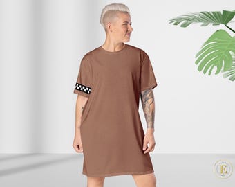 ラベンダーオーバーサイズTシャツドレス：レディースアクティブウェア