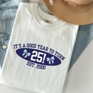 25th Birthday T-shirt, 2000 Birthday Crewneck, 2000 Birthday Year Number Shirt for Women, Birthday Gift, 25th Birthday Shirt, Comfort Colors