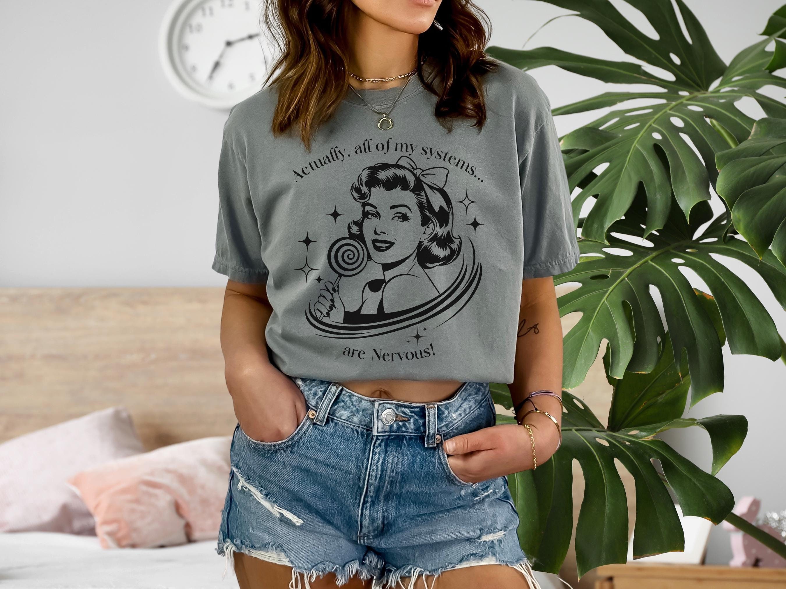 All My Systems Are Nervous Crewneck Shirt, Quirky Mental Health Shirt, Self Care Shirt, Systems are Nervous, Neurodivergent, Comfort Colors®