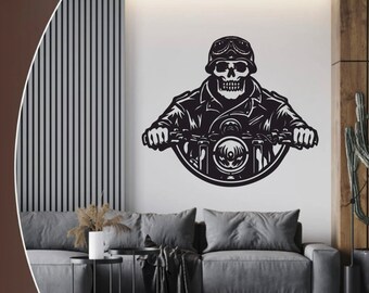 Wall decoration made of wood motorcycle house decoration monogram