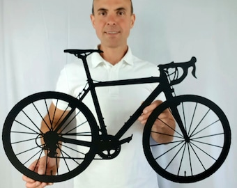 Wall decoration 50 x 78 cm Haudeko racing bike bicycle sign mural