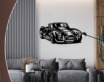 Wanddeko aus Holz  Auto Wandbild Wandtatoo Hausdeko Garage Schild Supercar